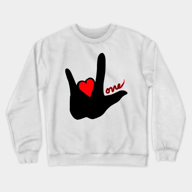 ILY Design Crewneck Sweatshirt by we_heart_asl